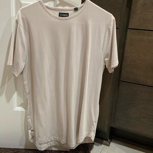 Cuts Clothing AO Curved-Hem Tee - Large - Off White